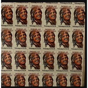 MNH 1984 Douglas Fairbanks Sheet of 50 20c Stamps Scott # 2088